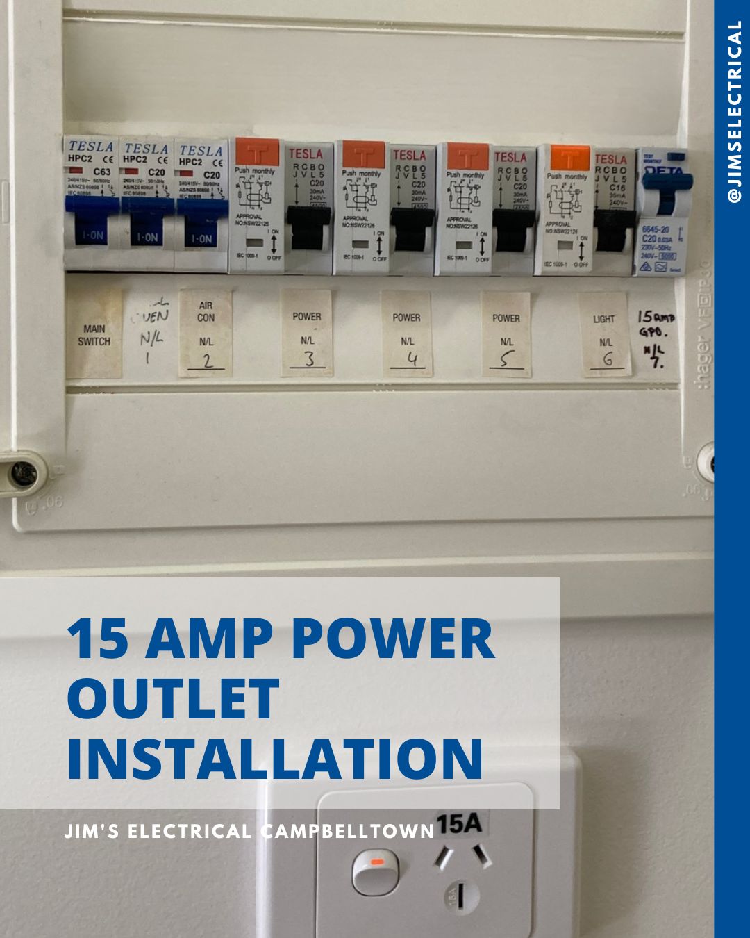 15 Amp Power Outlet Installation