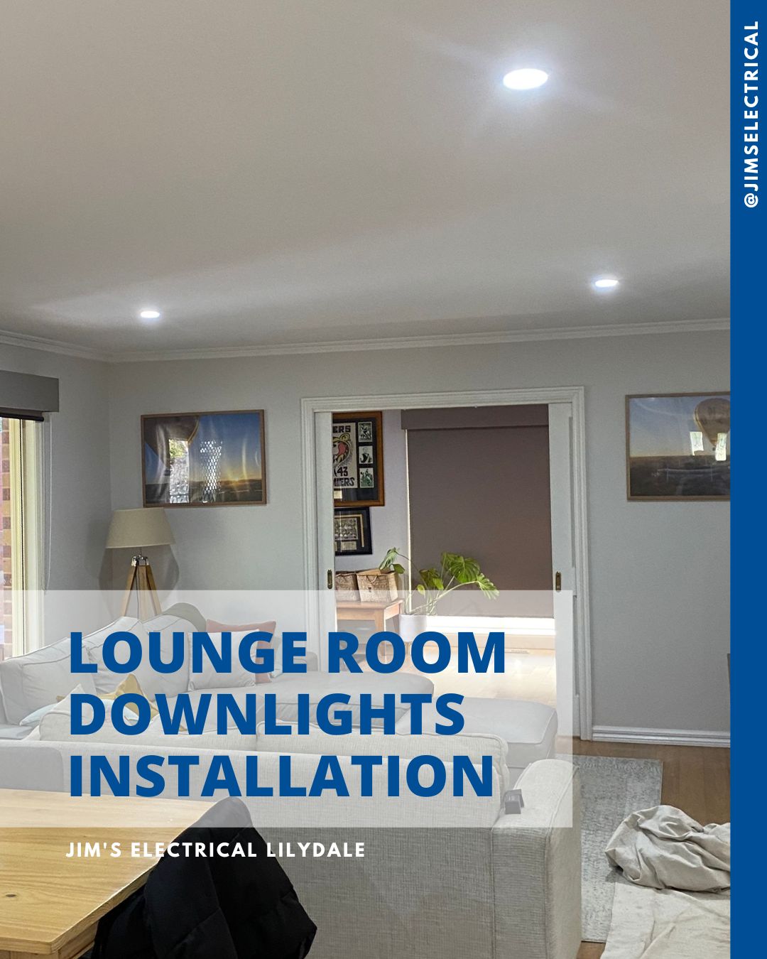 Lounge Room Downlights Installation